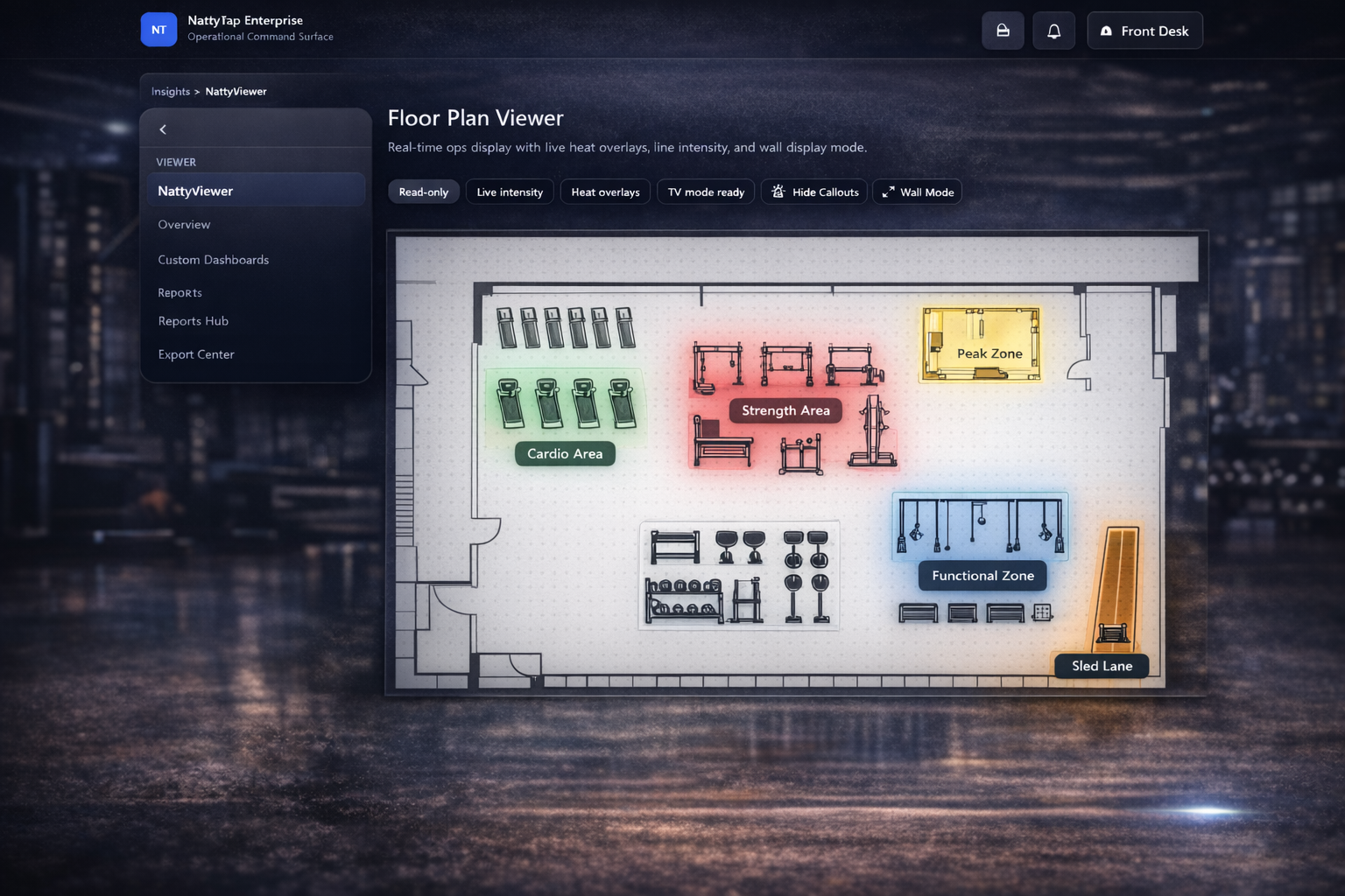 NattyViewer: live floor intensity at a glance